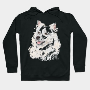 Smiling American Eskimo Eskie Pooch Hoodie